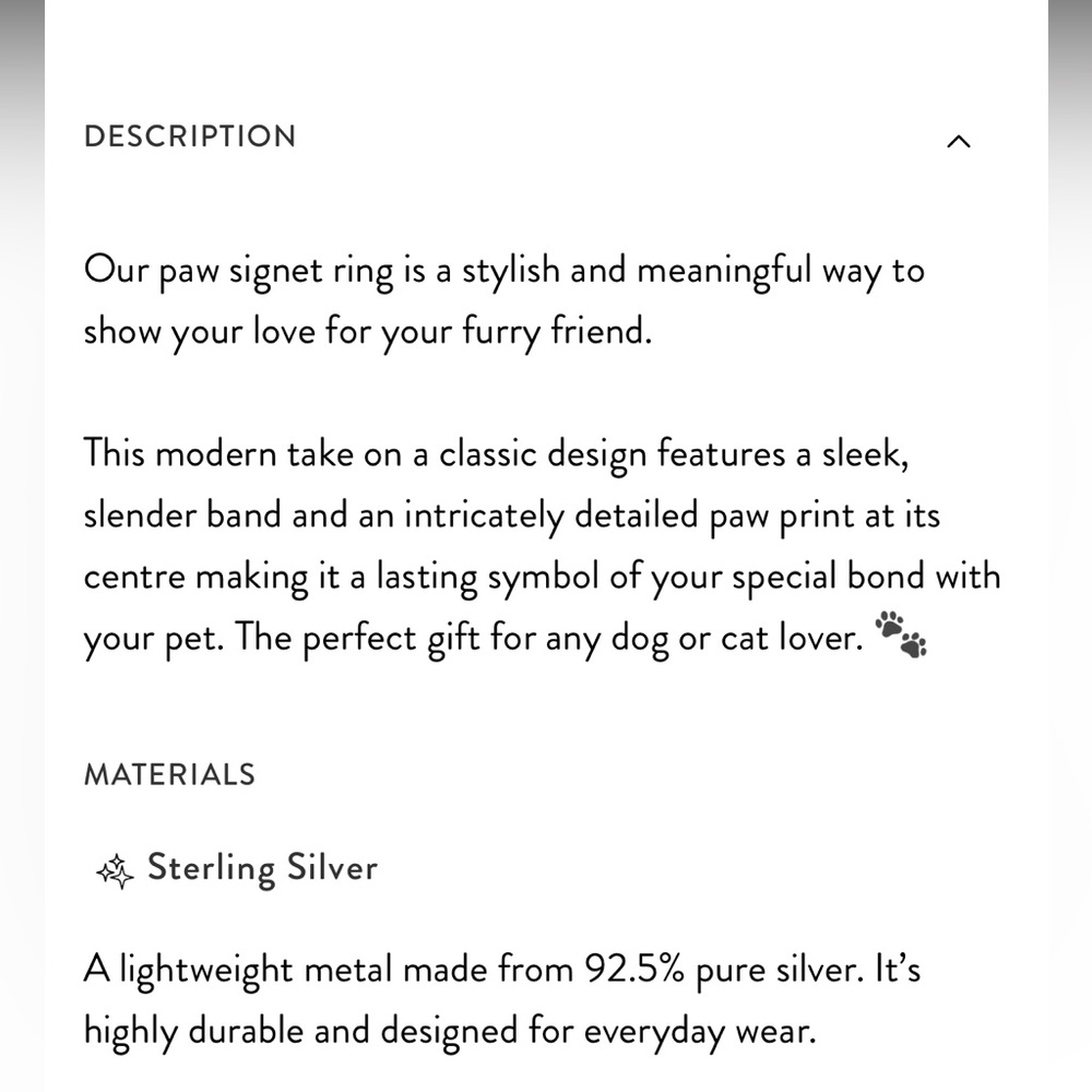 New 925 Irish Silver Paw Ring ! ❤️❤️CUTEST ever ! - Picture 9 of 9